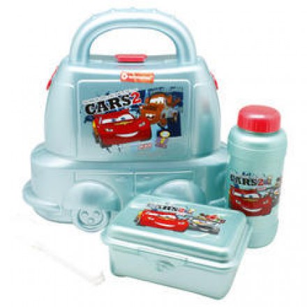 Technoplast Beetle Bus Plastic Lunch Box with Plate & Bottle
